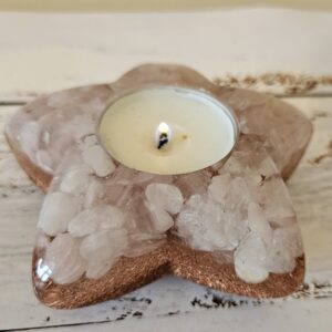 Star Shaped Orgonite Tea-light Holder